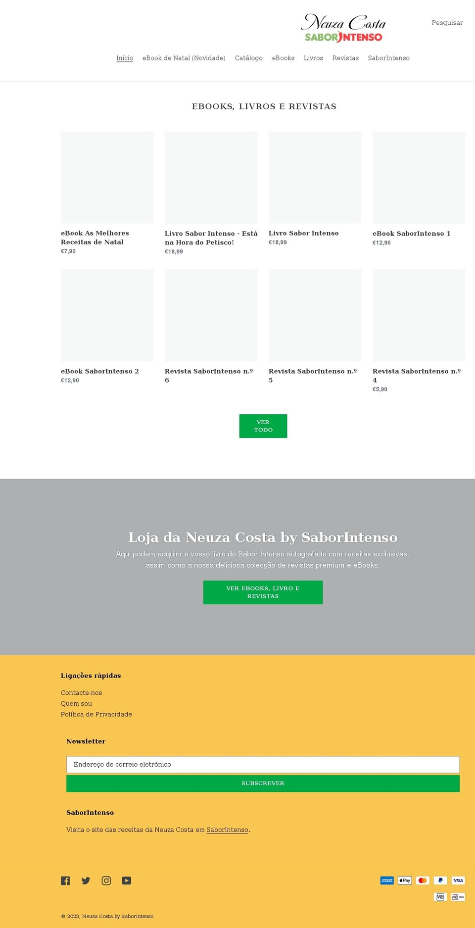 neuzacosta.com shopify website screenshot