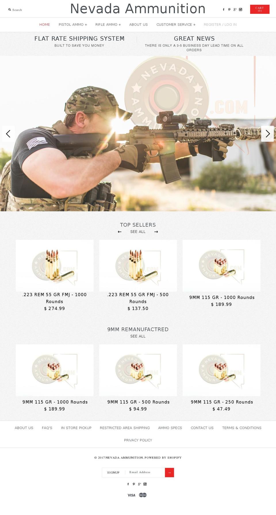 nevadacartridge.com shopify website screenshot