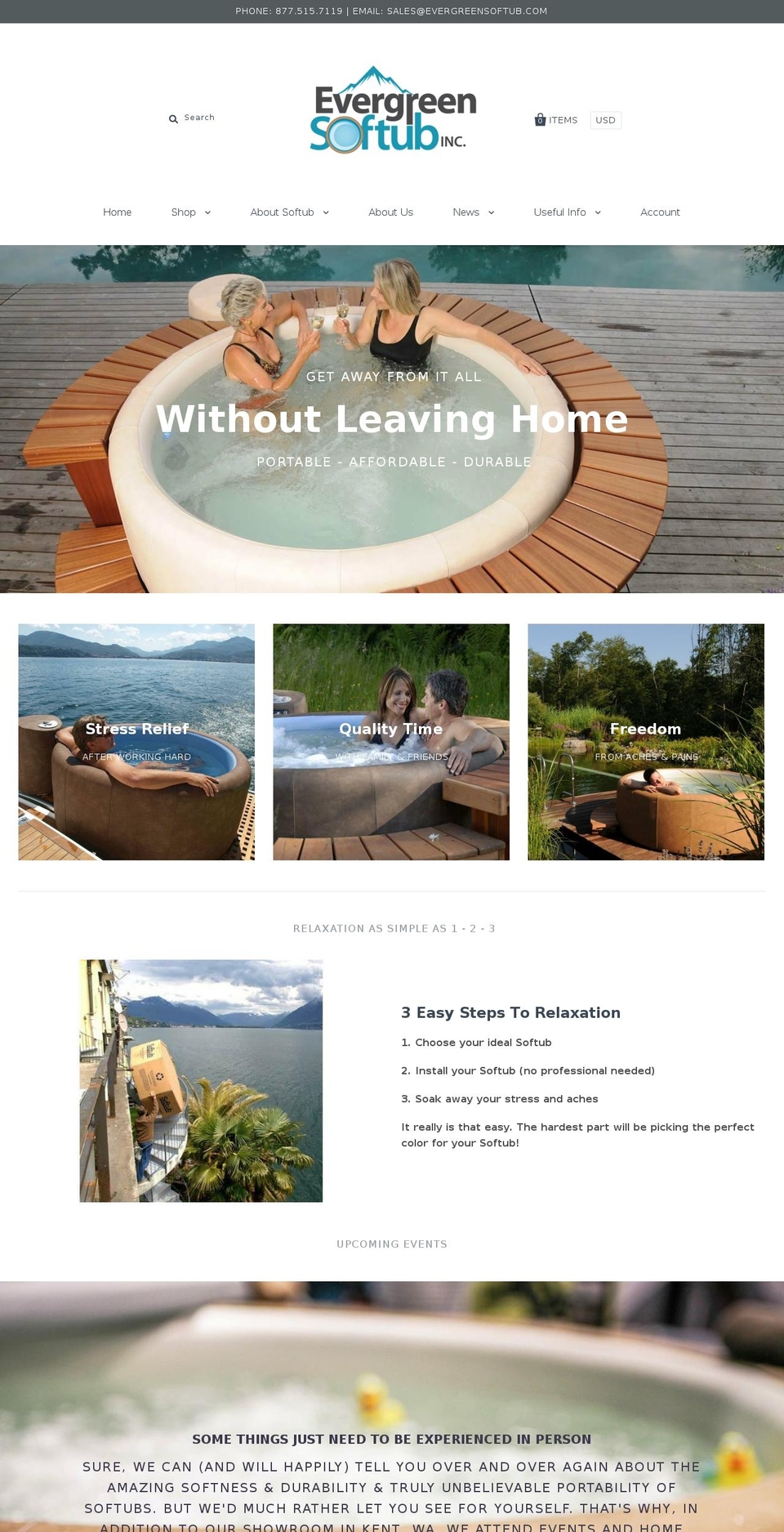 nevadasoftub.com shopify website screenshot