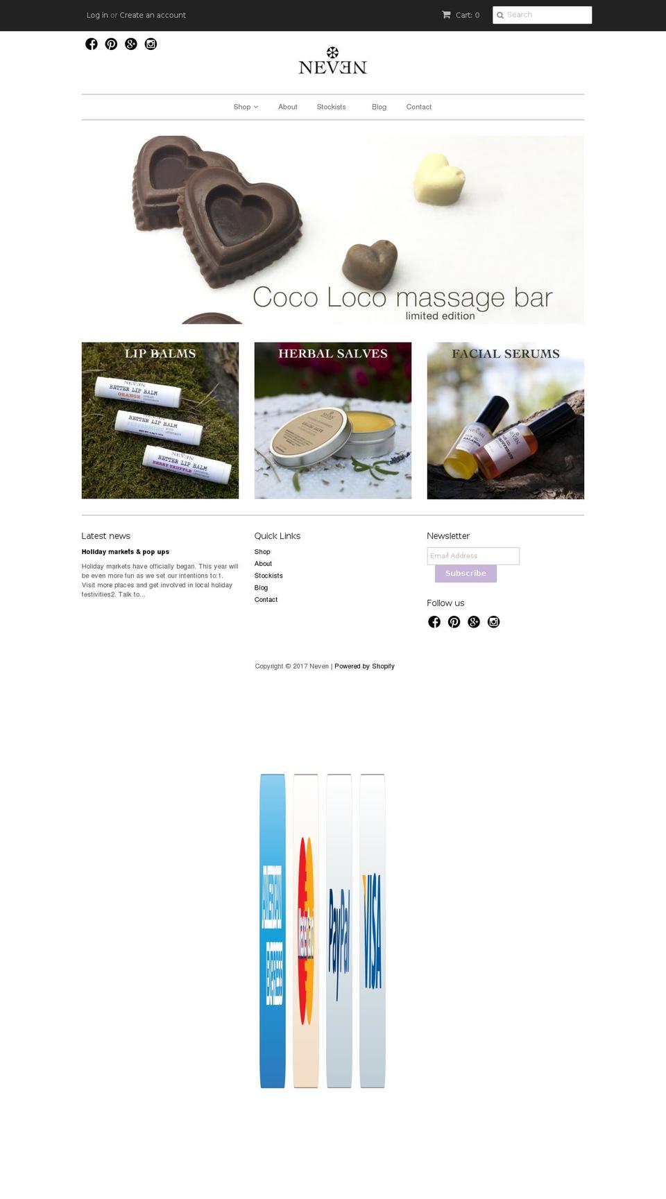 neven-body-care.com shopify website screenshot