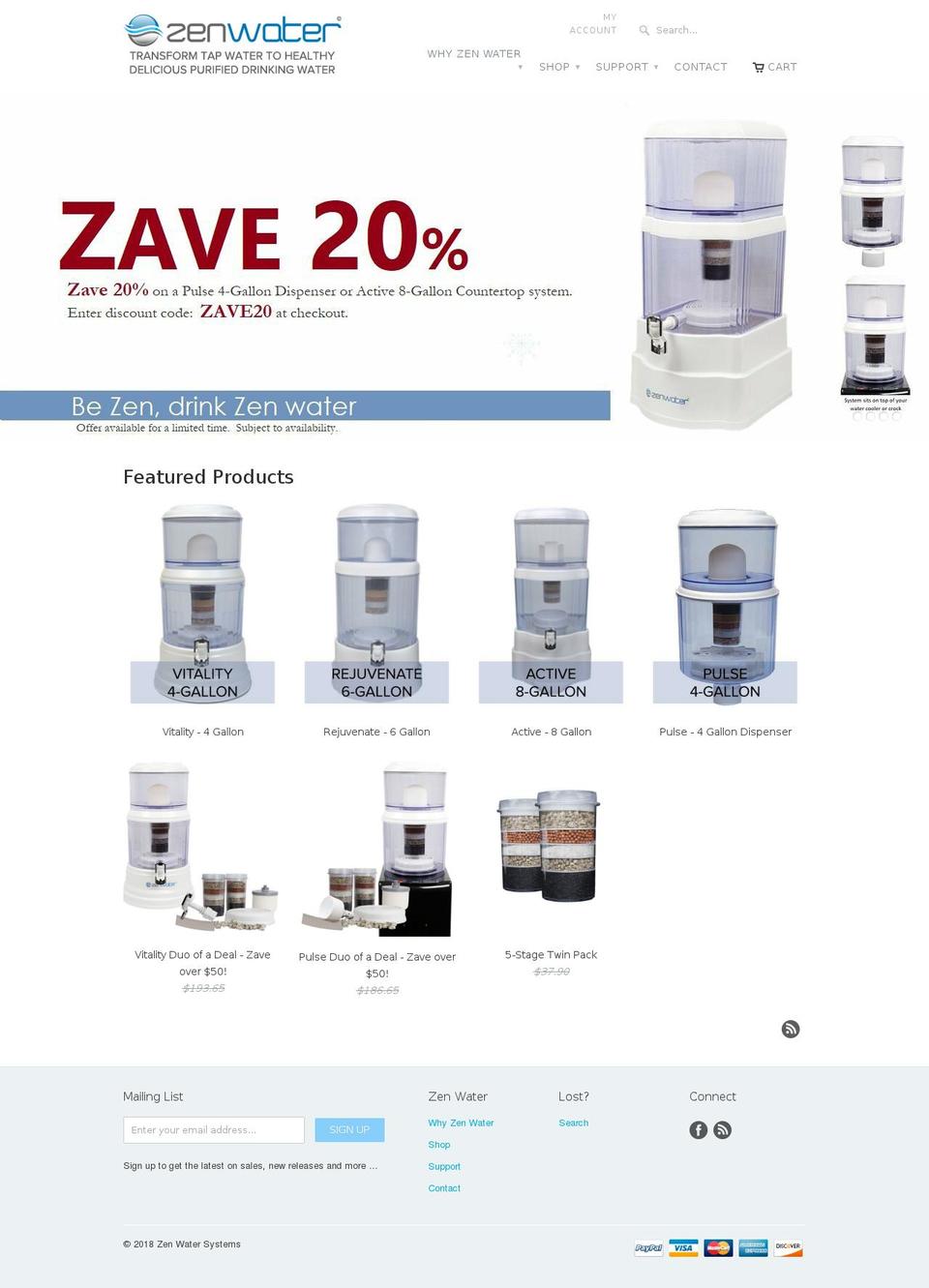 neverbuydrinkingwater.com — Shopify storefront screenshot