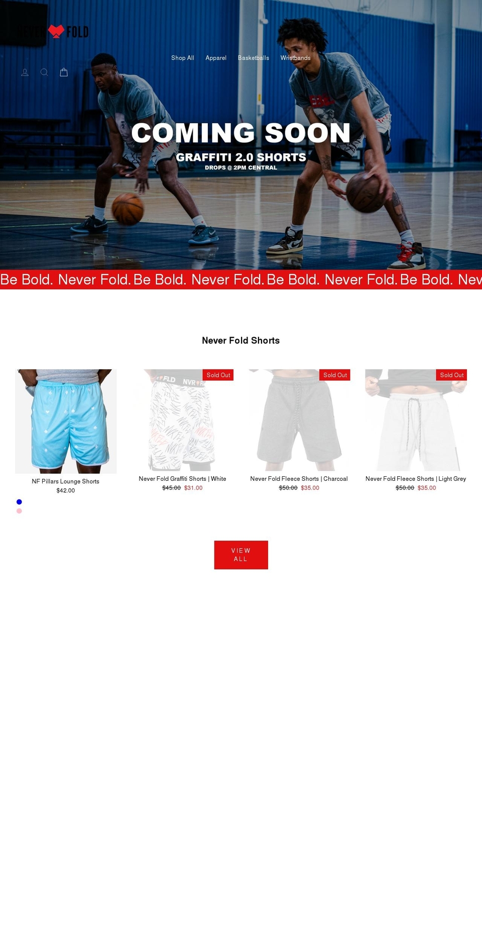 neverfold.shop shopify website screenshot