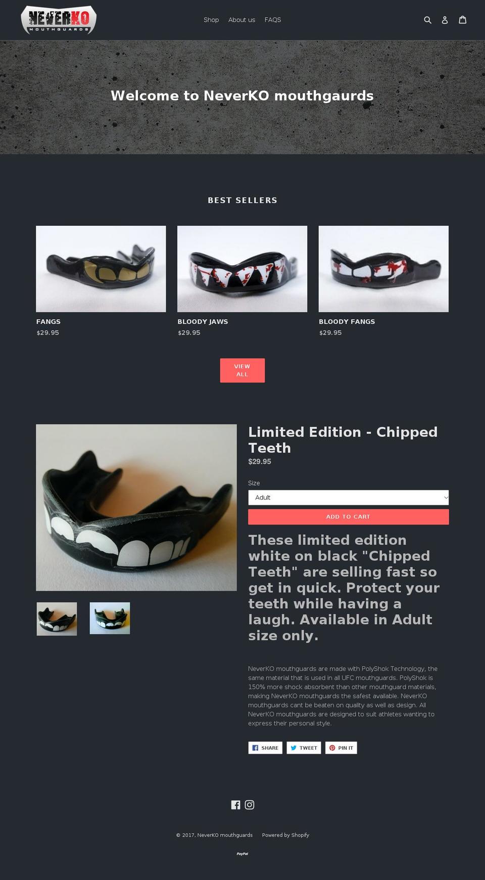 neverko.com shopify website screenshot