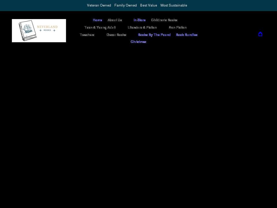 neverland-books.com shopify website screenshot