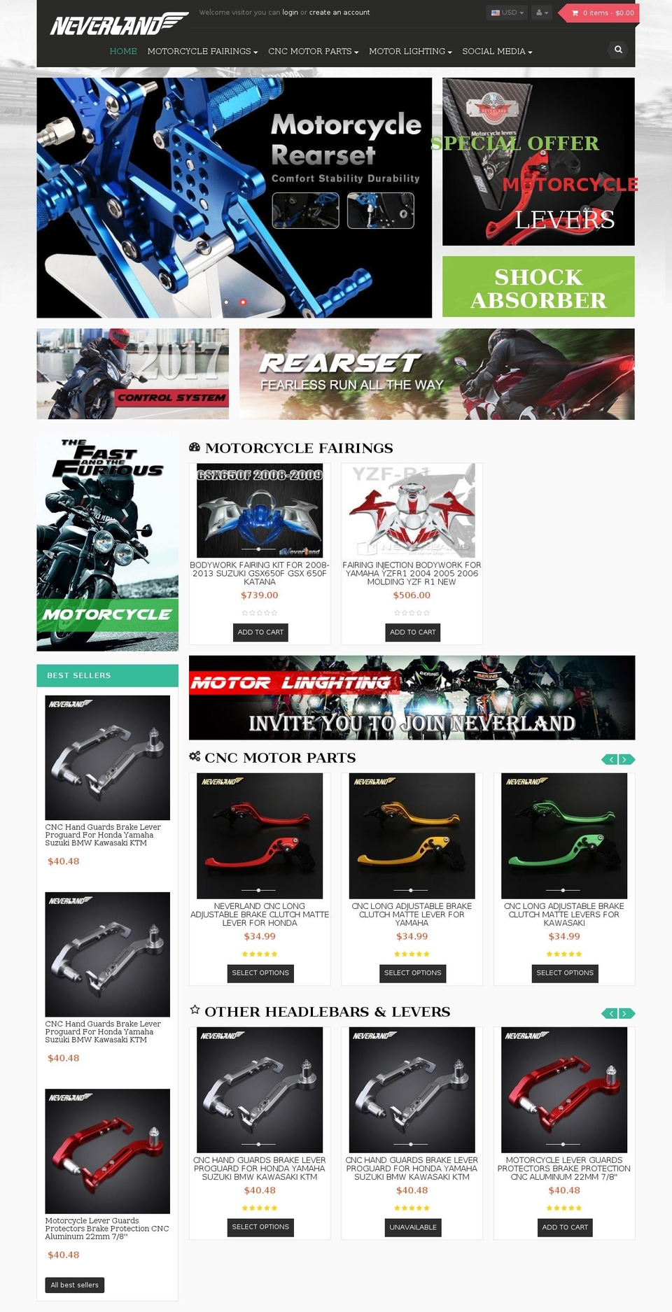 neverland-motor.de shopify website screenshot
