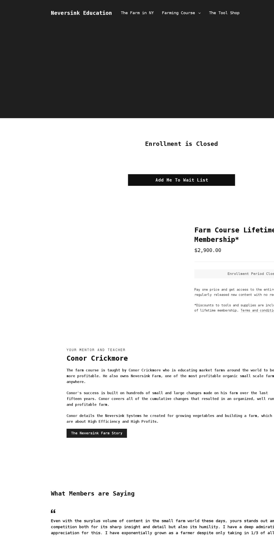neversink-farm-education.myshopify.com shopify website screenshot