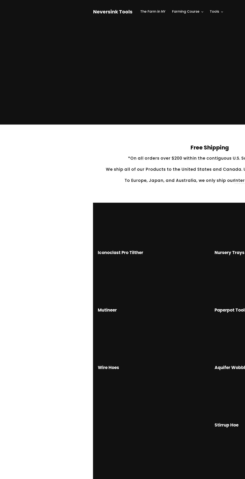 neversinktools.com — Shopify storefront screenshot