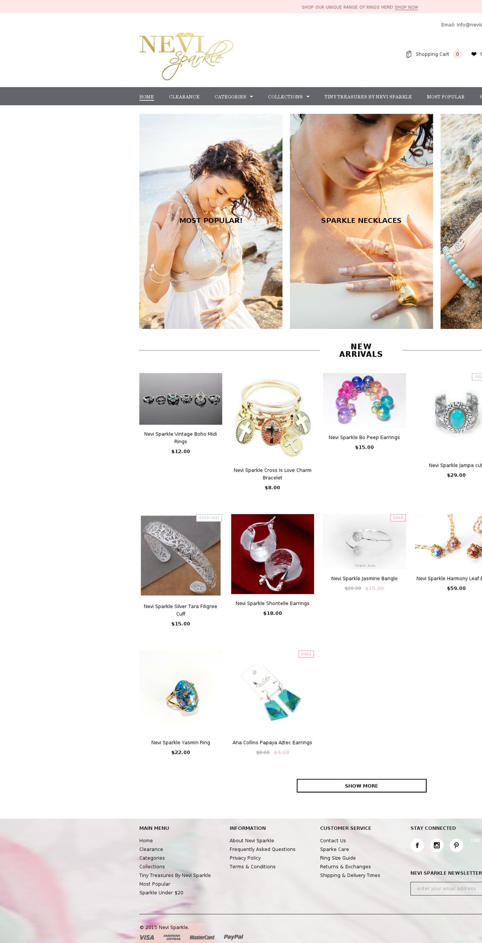 nevisparkle.com shopify website screenshot