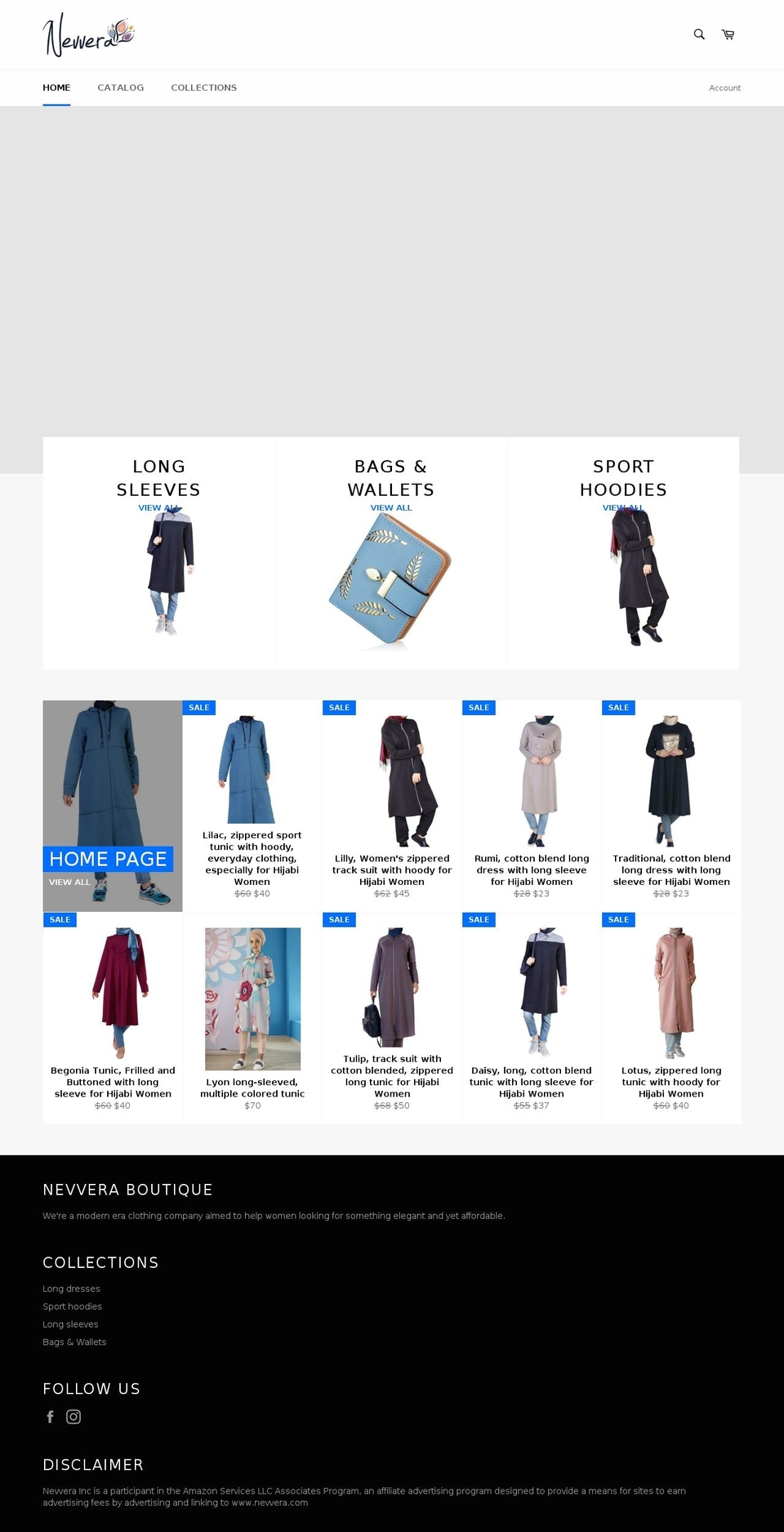 nevvera.com — Shopify storefront screenshot