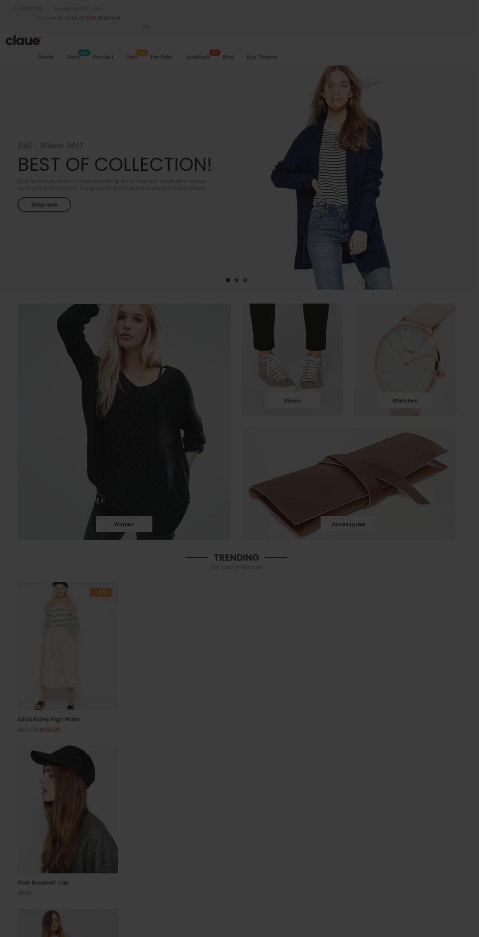 new-claue.myshopify.com shopify website screenshot
