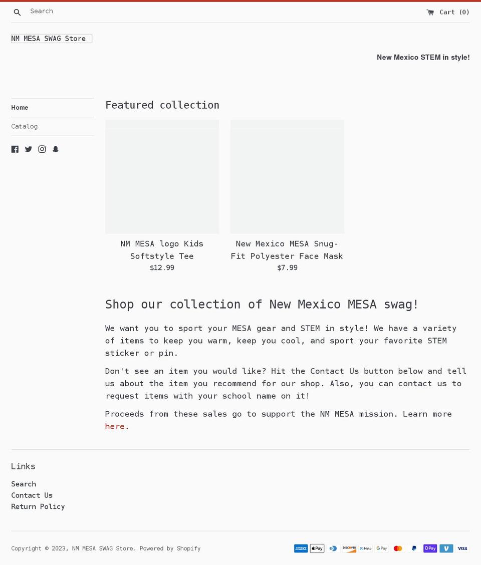 new-mexico-mesa.myshopify.com shopify website screenshot