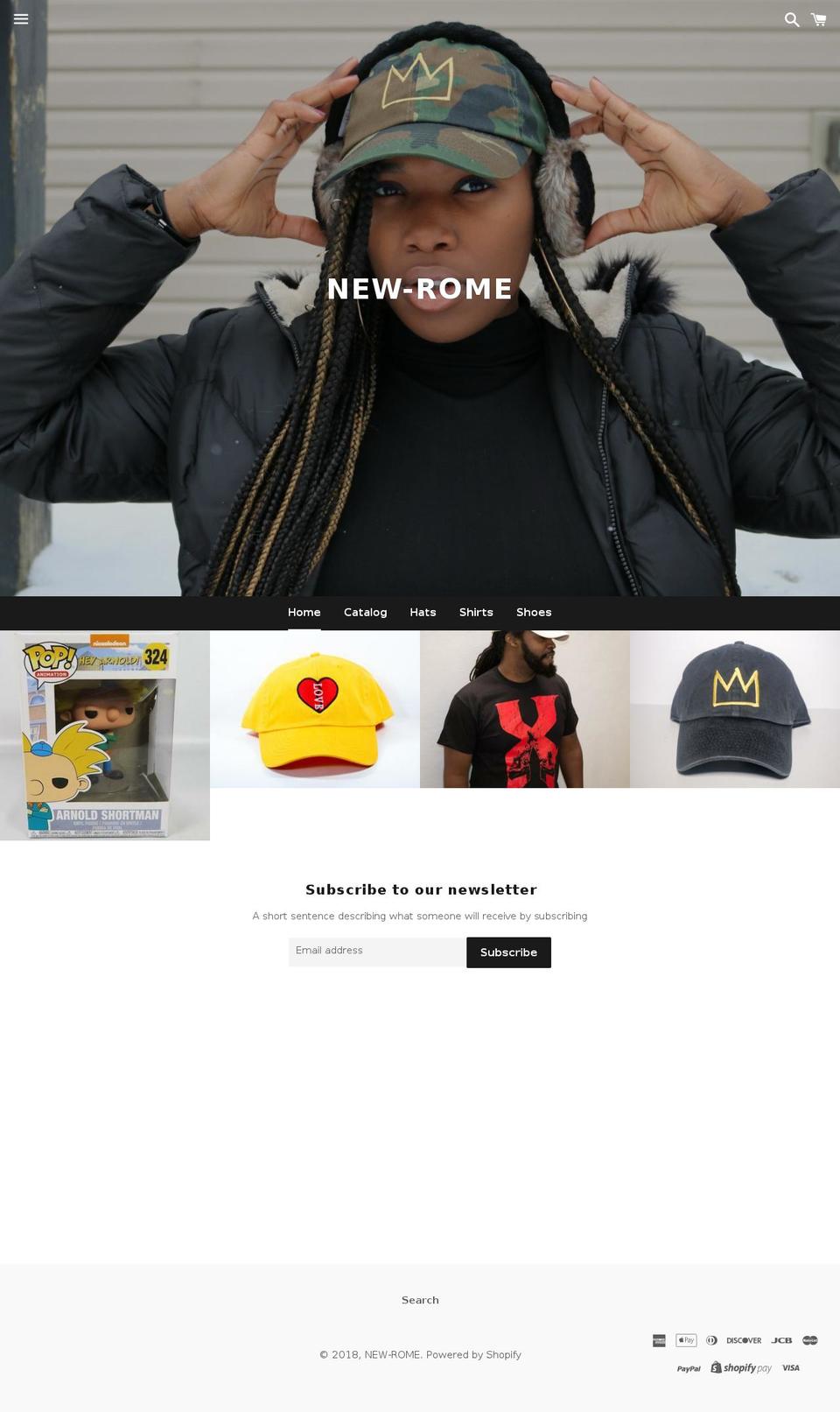 new-rome.com — Shopify storefront screenshot