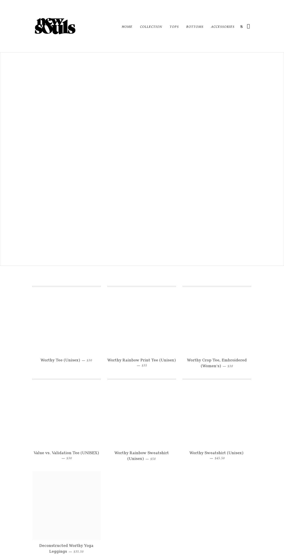 new-souls.com shopify website screenshot