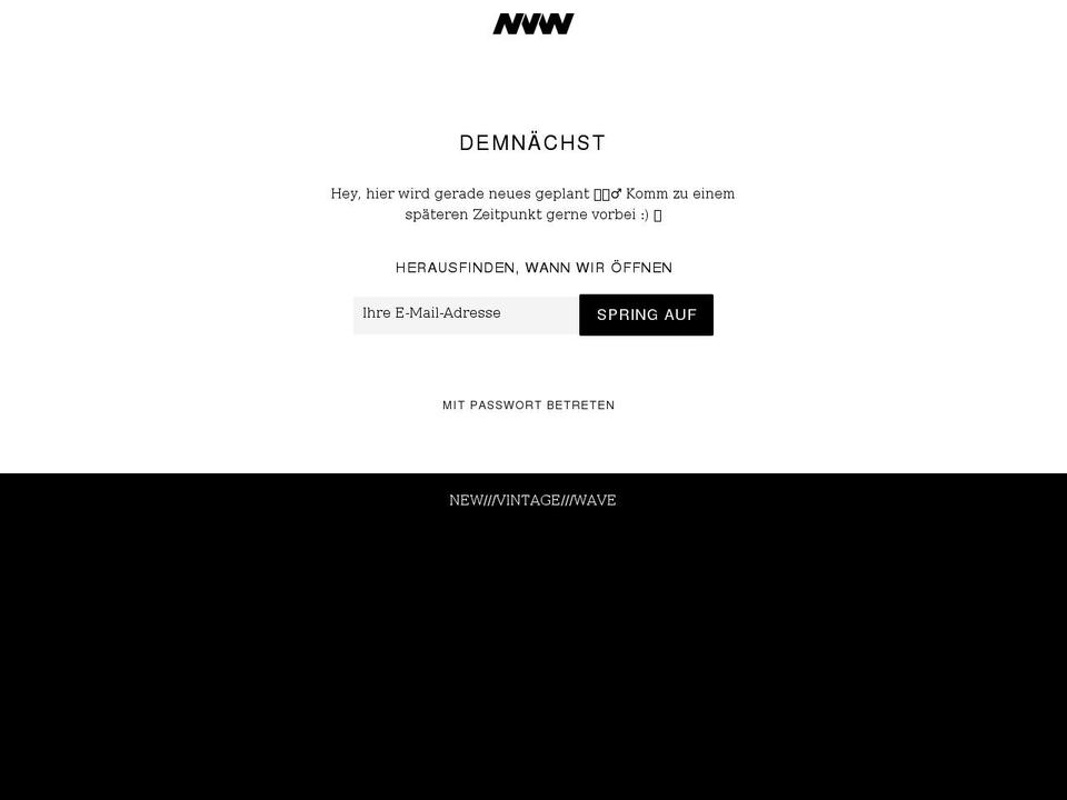 new-vintage-wave.de shopify website screenshot