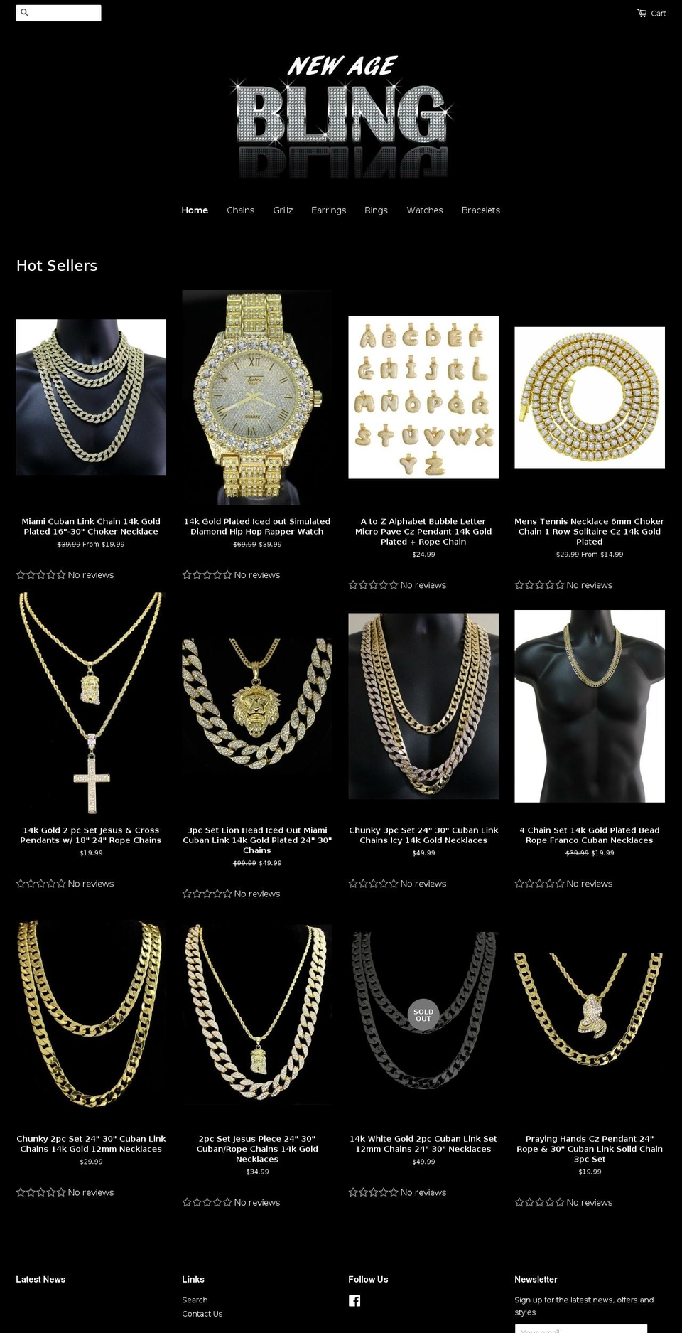newagebling.com — Shopify storefront screenshot