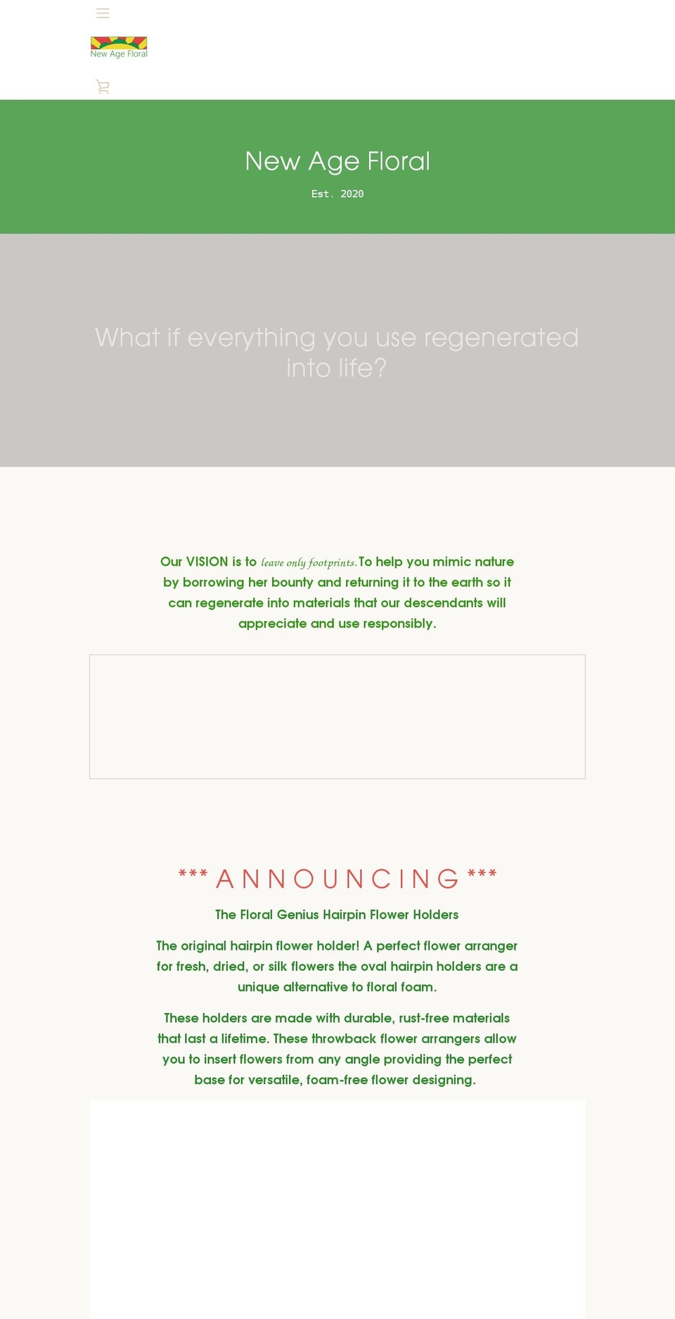 newagefloral.com shopify website screenshot