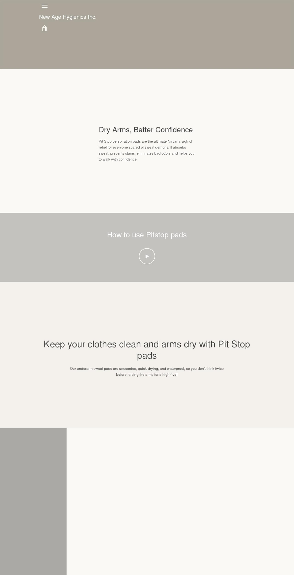 newagehygienics.com shopify website screenshot