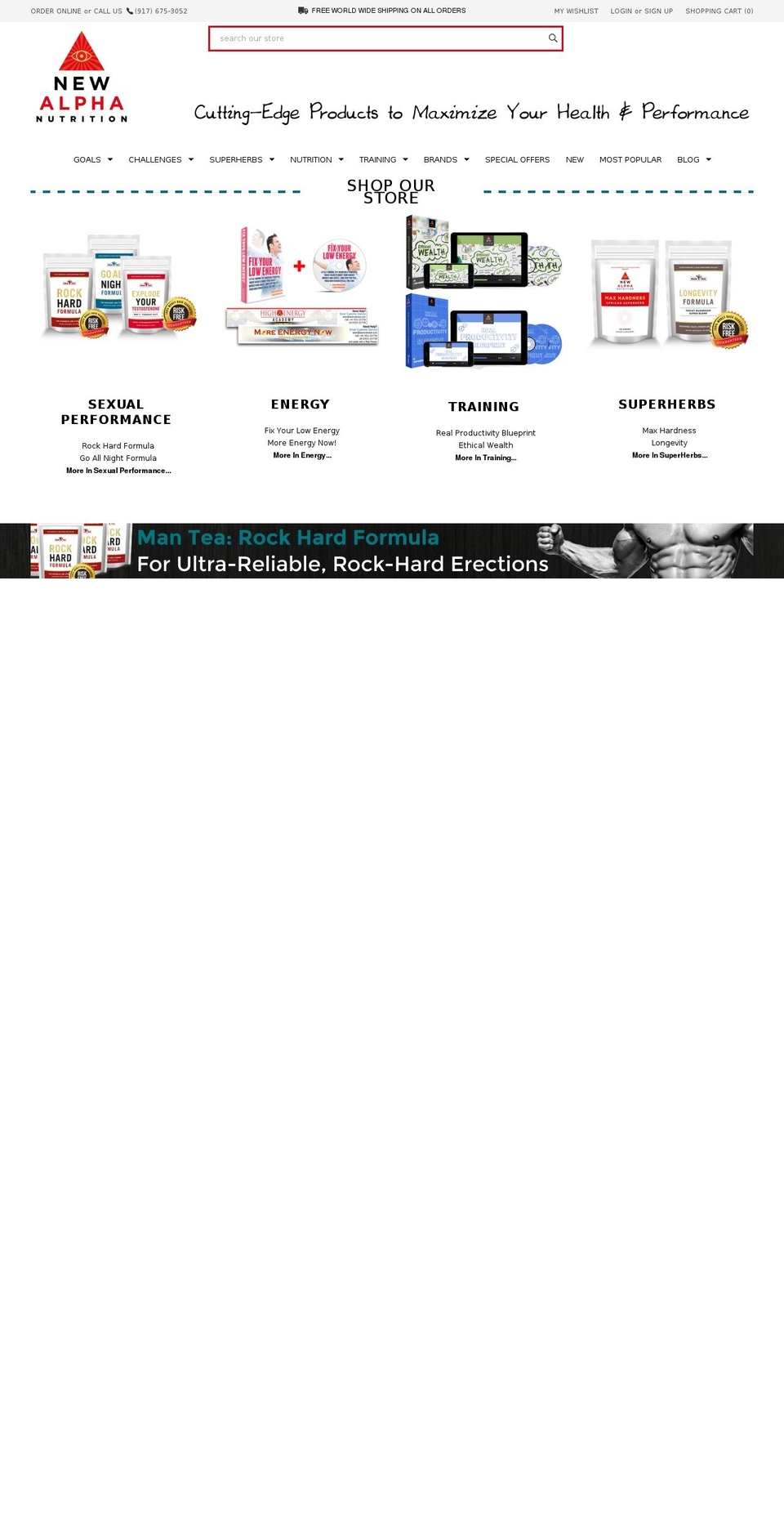 Partridges Shopify theme site example newalphanutrition.com