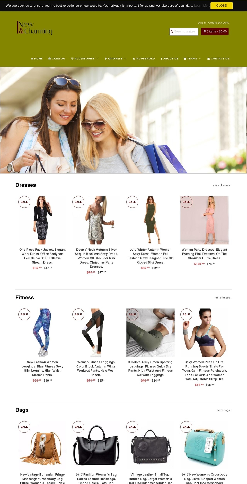 theme-2-exito-con-shopify-pro Shopify theme site example newandcharming.com