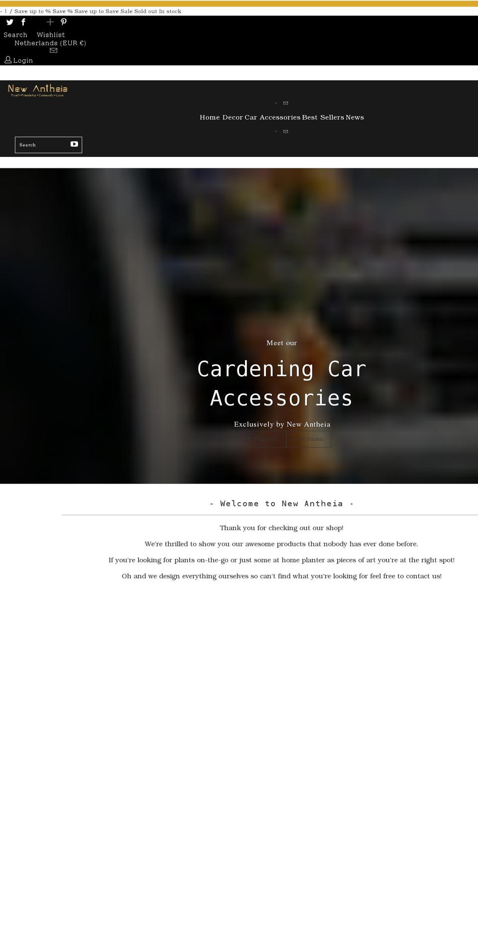 newantheia.com shopify website screenshot