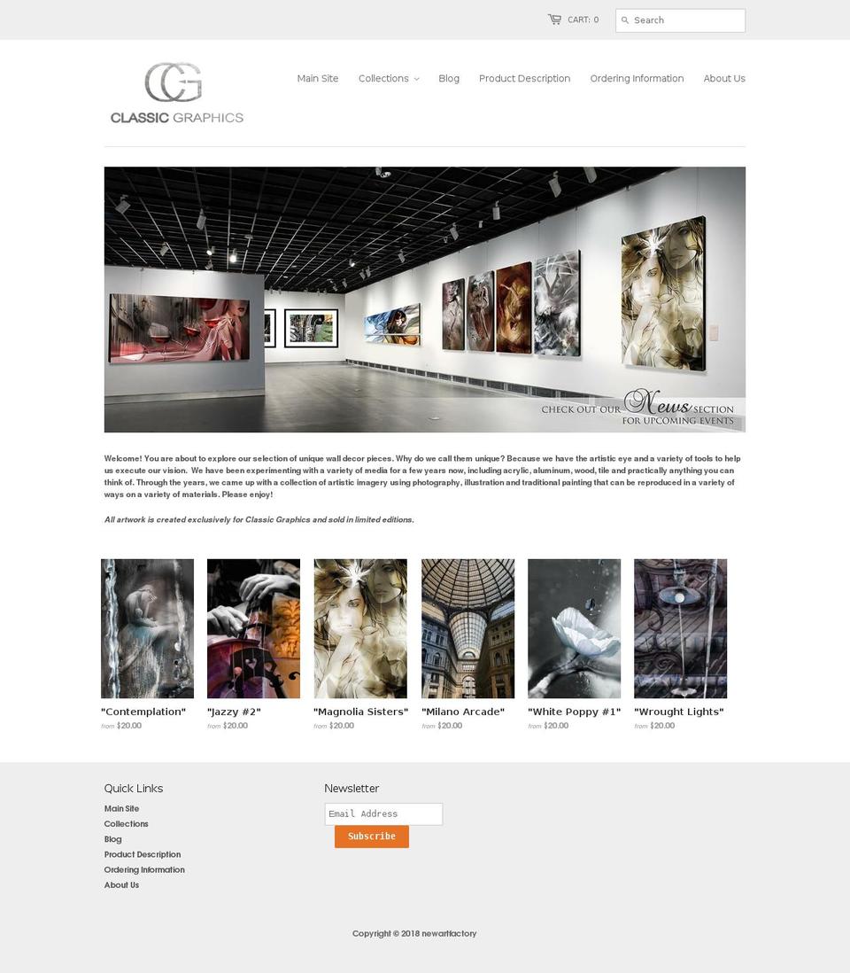 newartfactory.com — Shopify storefront screenshot