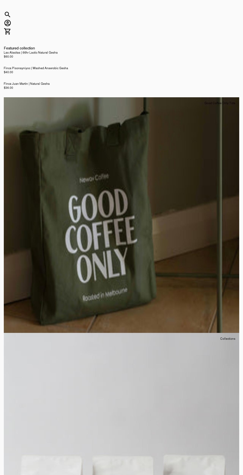 newav.coffee shopify website screenshot