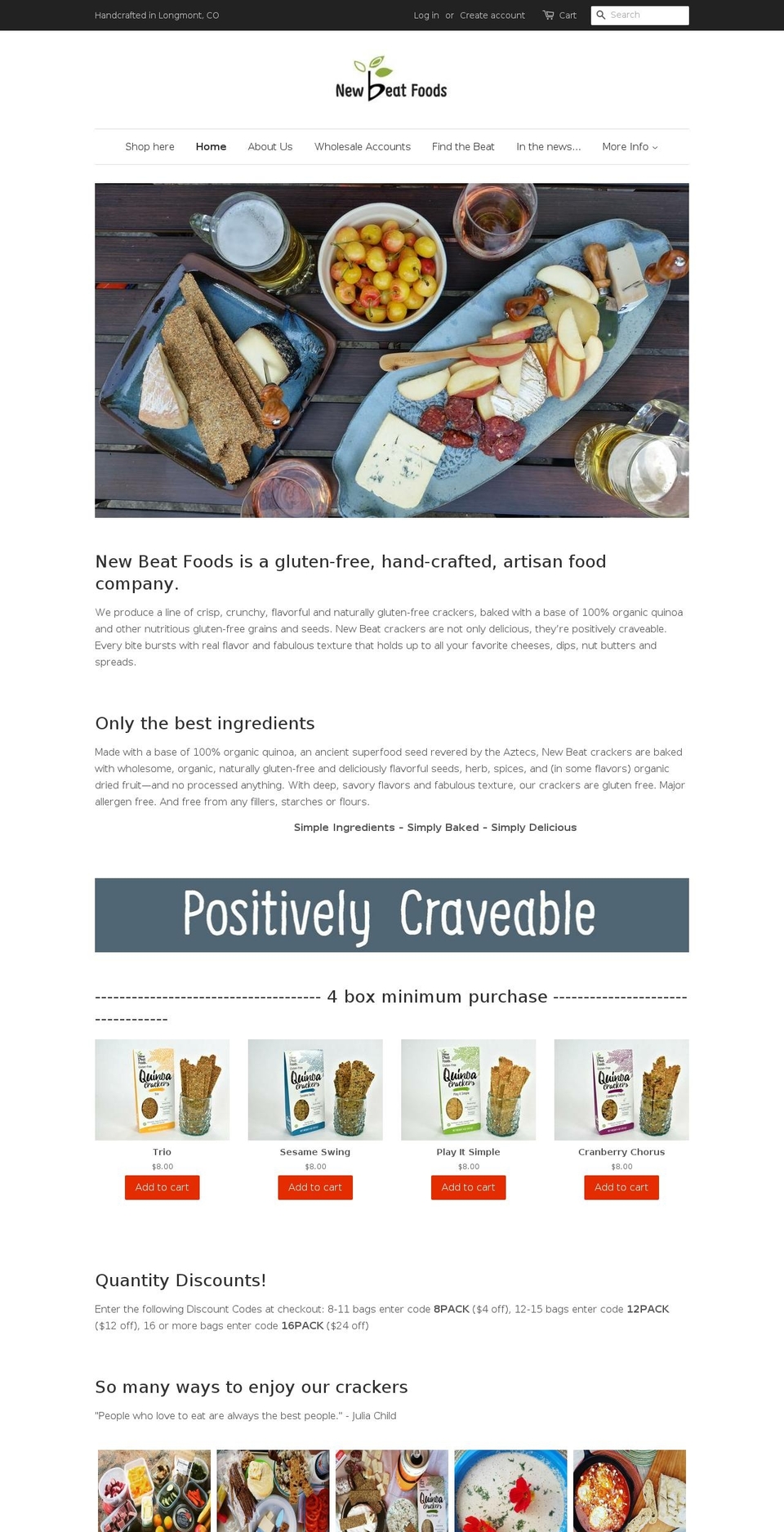 newbeatfoods.com shopify website screenshot