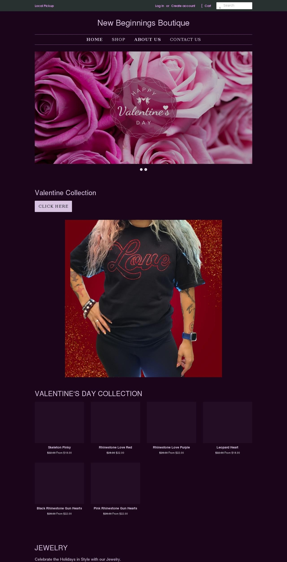 newbeginningsboutique.org shopify website screenshot