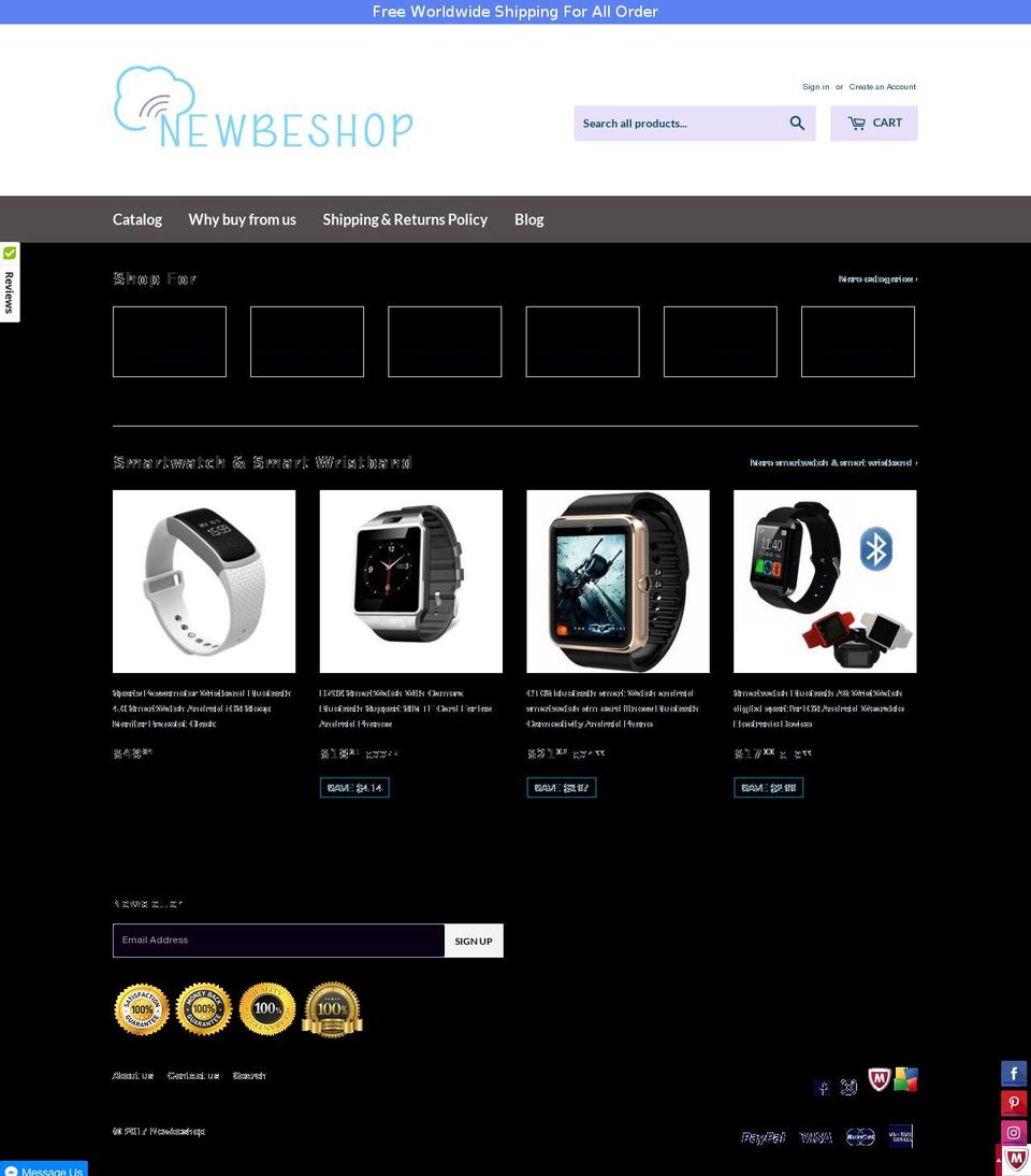 newbeshop.com shopify website screenshot