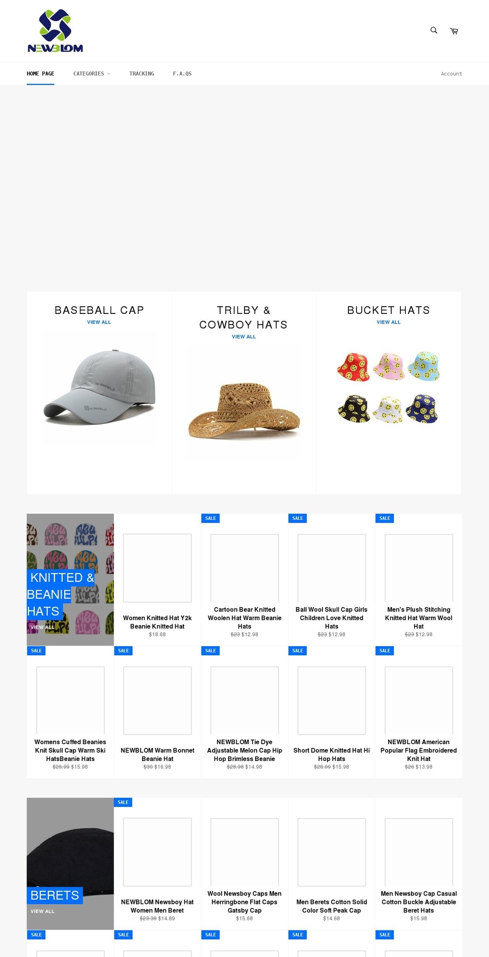 newblom.com shopify website screenshot