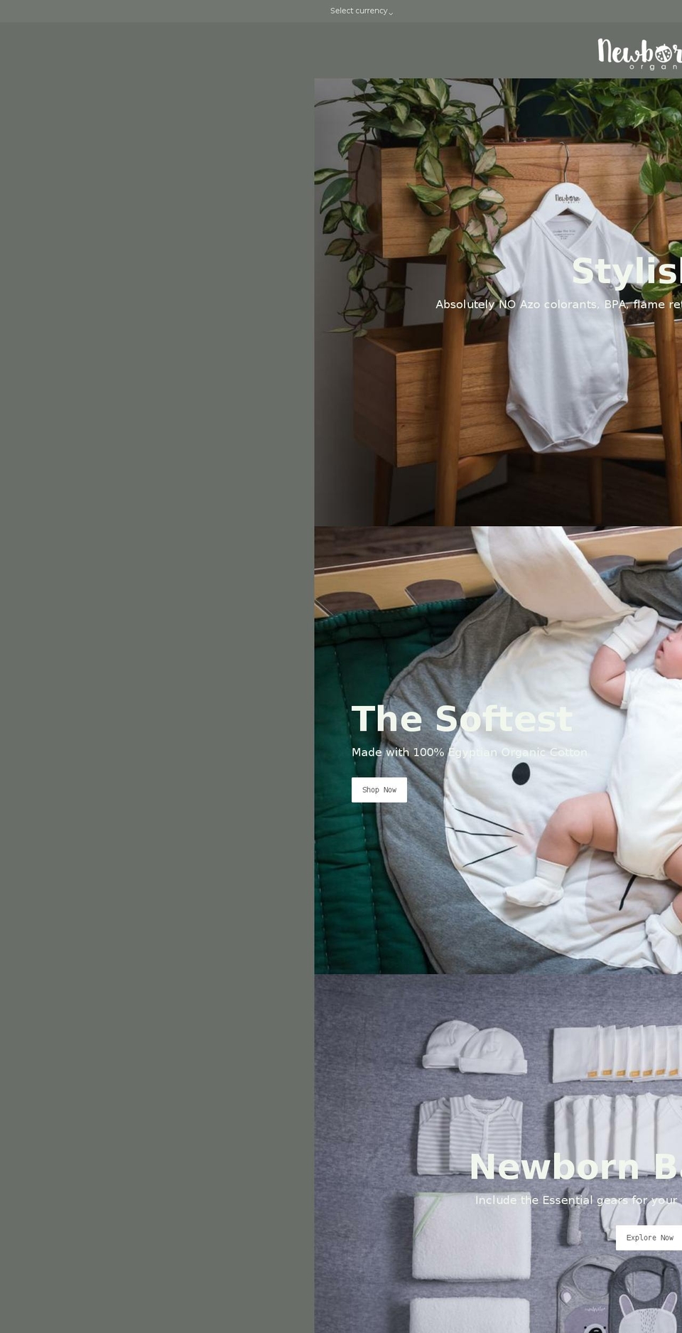 newbornorganic.com — Shopify storefront screenshot