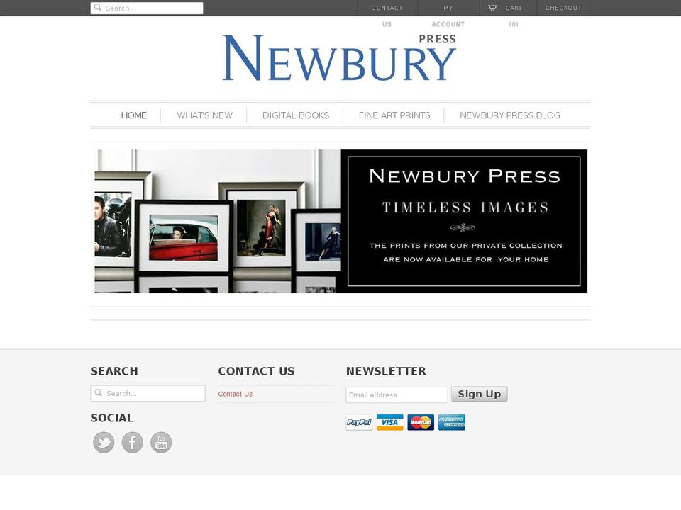 newburypress.com shopify website screenshot