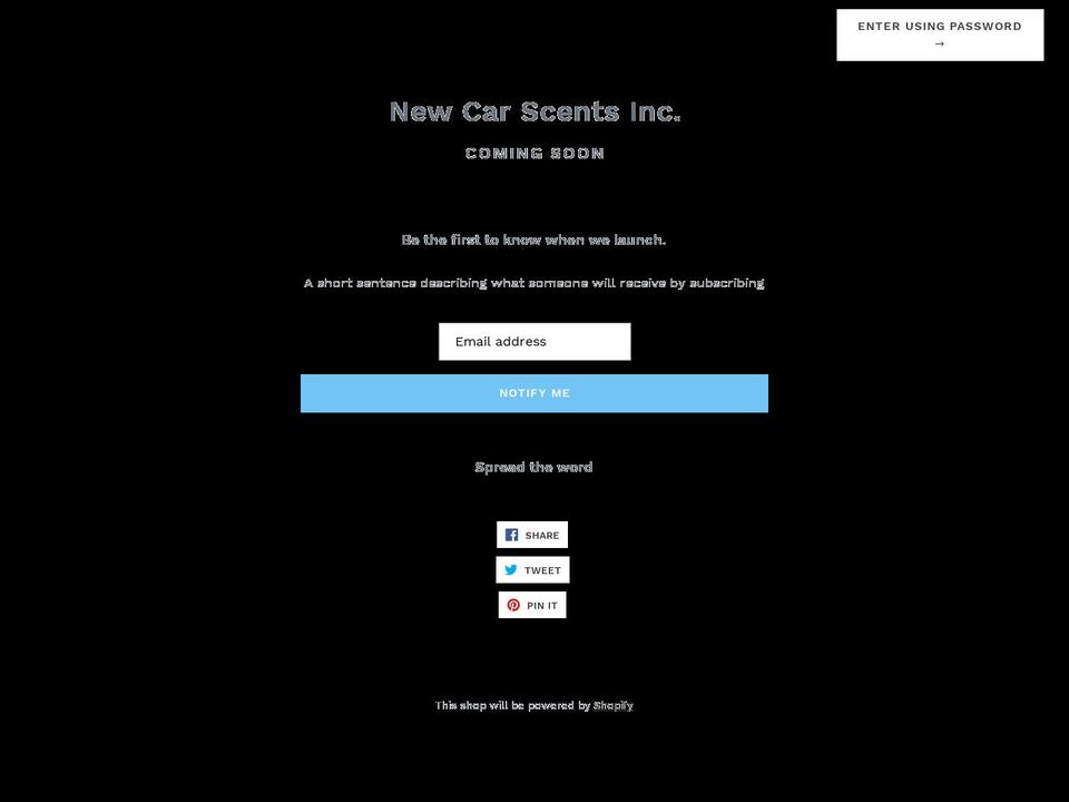 newcarscents.com — Shopify storefront screenshot