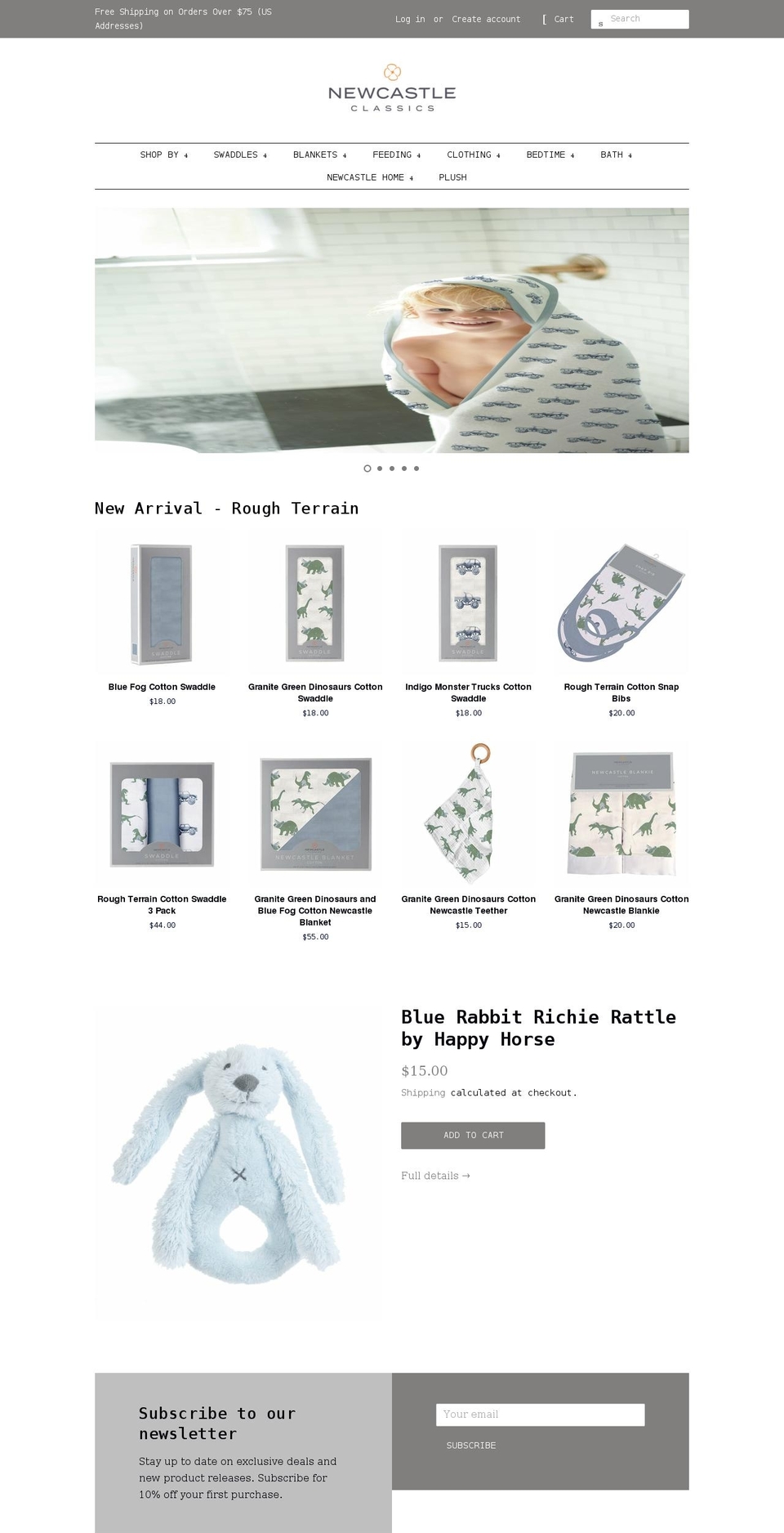 newcastleclassics.com — Shopify storefront screenshot