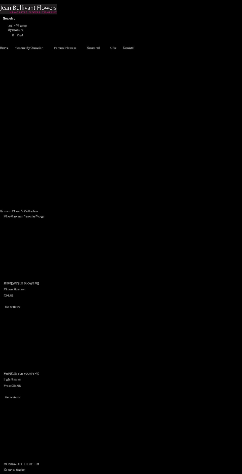 newcastleflower.co.uk shopify website screenshot
