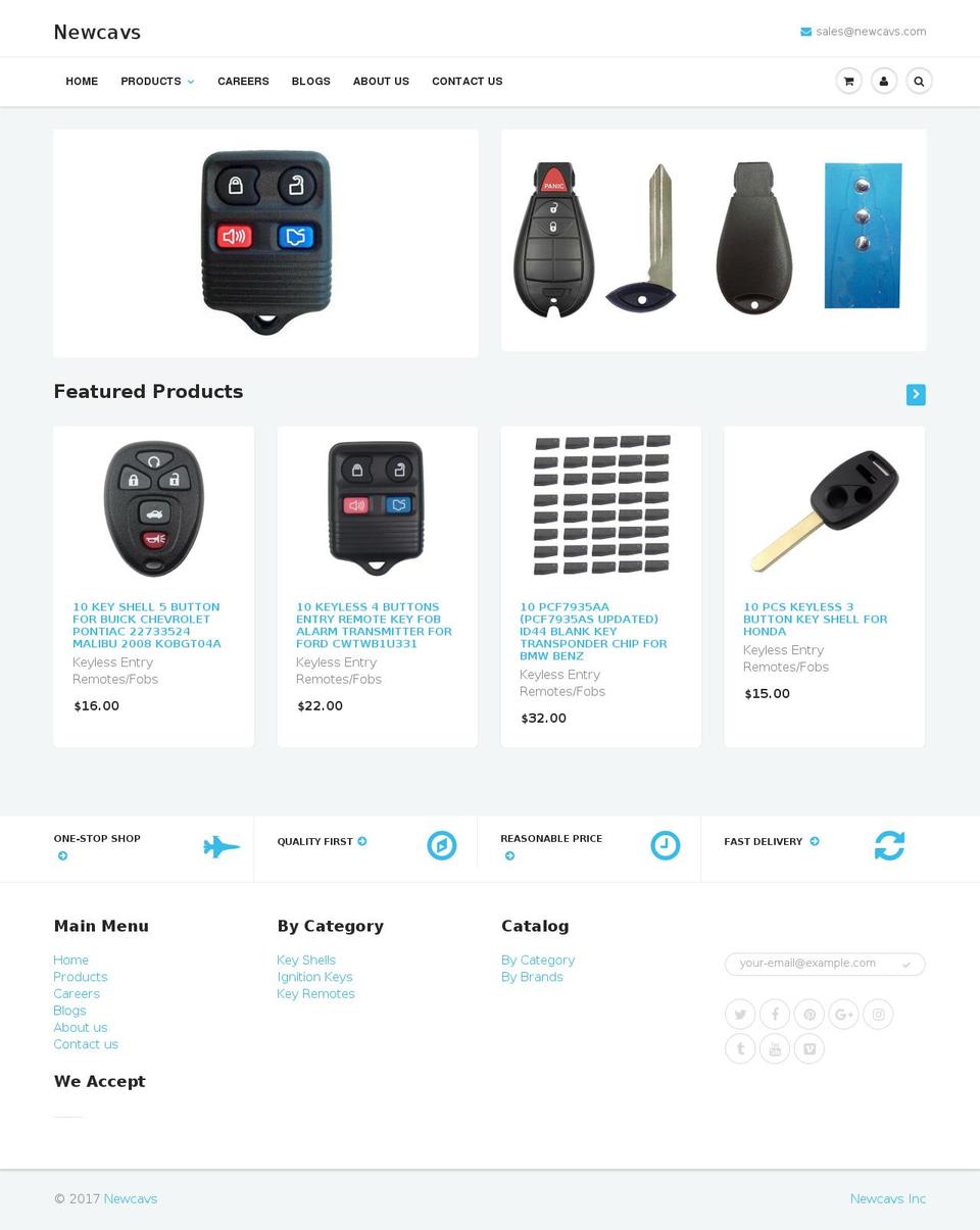 newcavs.com shopify website screenshot