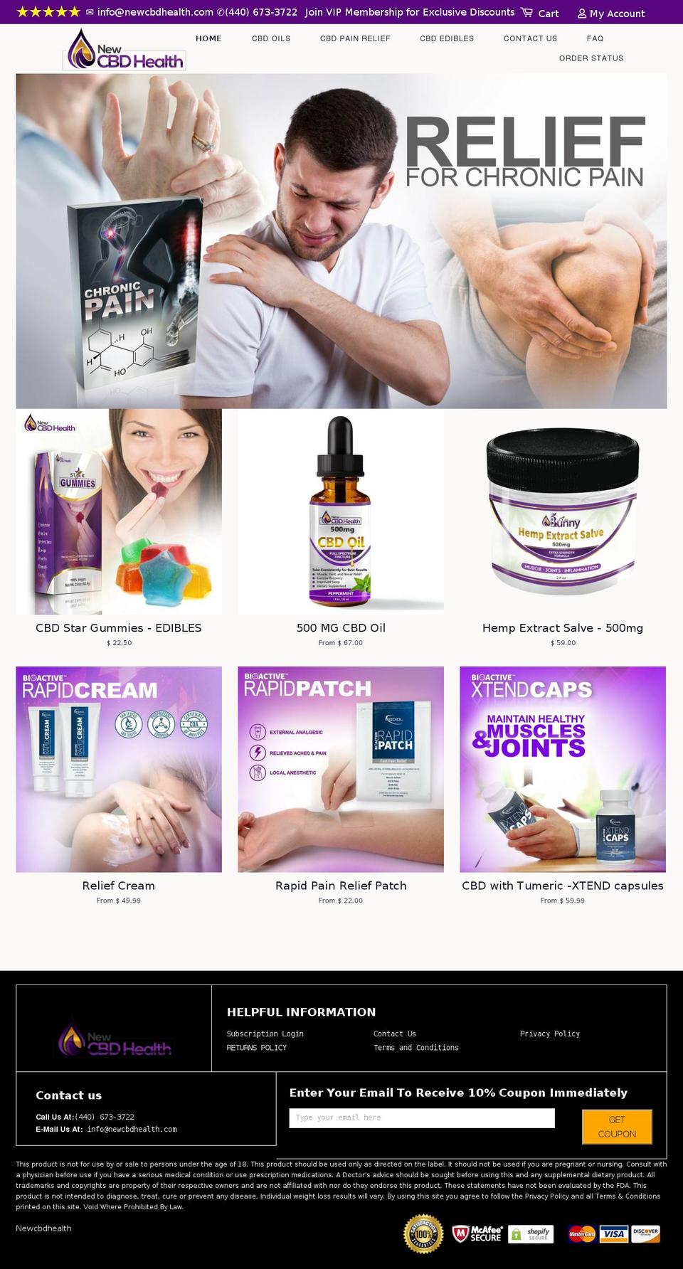 Development Yuvraj jain Shopify theme site example newcbdhealth.com