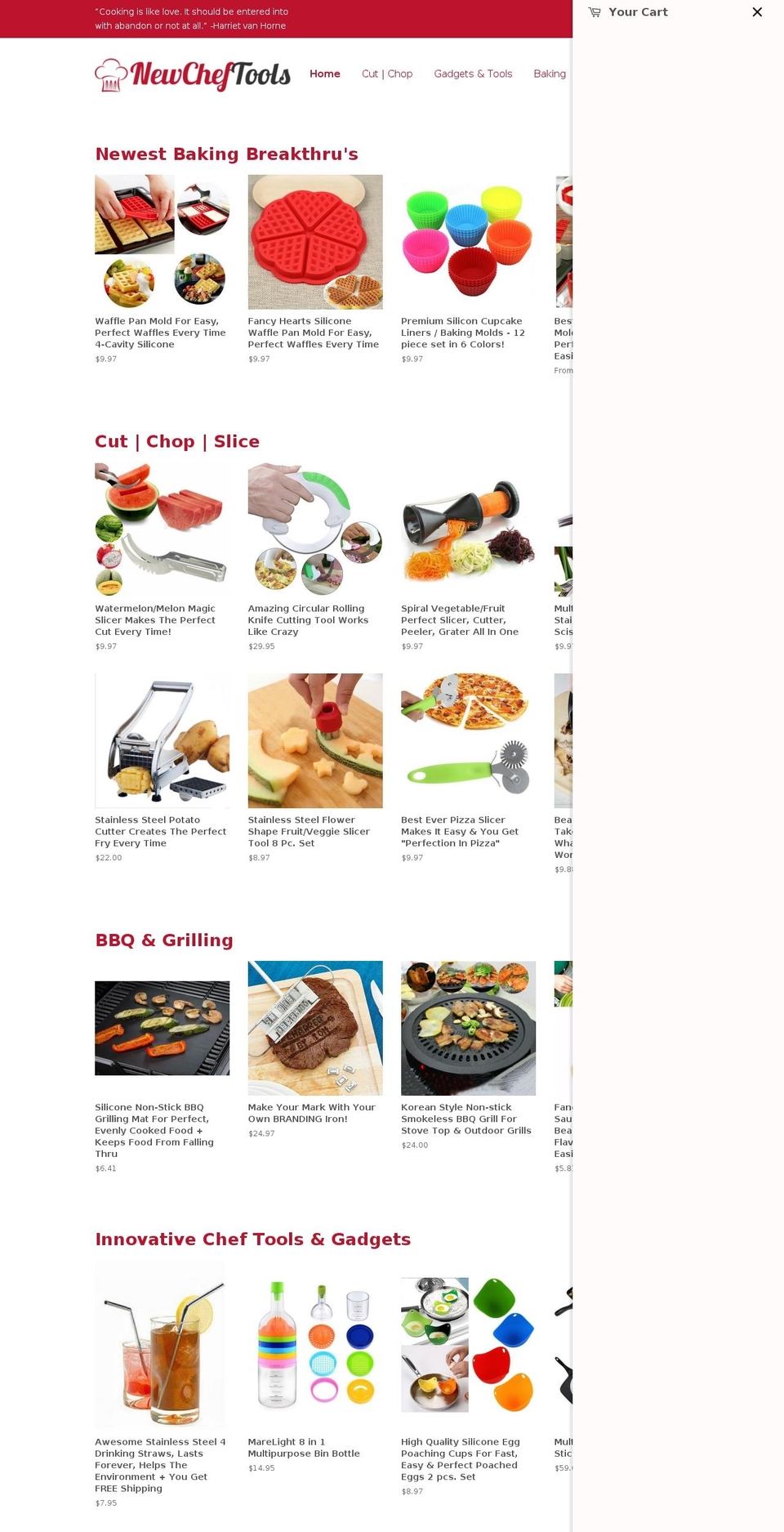 newcheftools.com — Shopify storefront screenshot