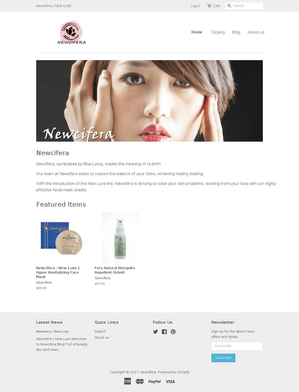 newcifera.com shopify website screenshot