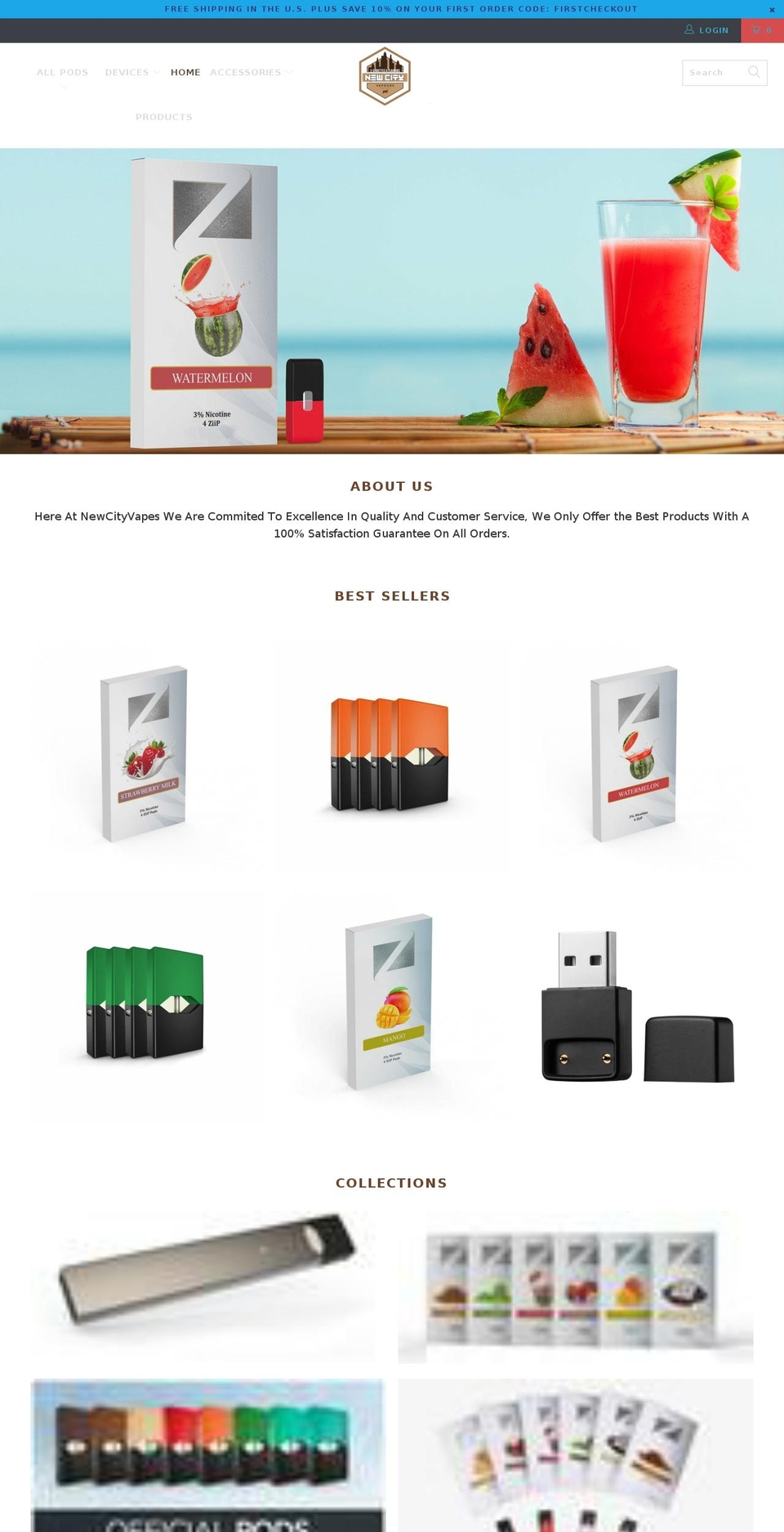 turbo-2018 Shopify theme site example newcityvapes.com