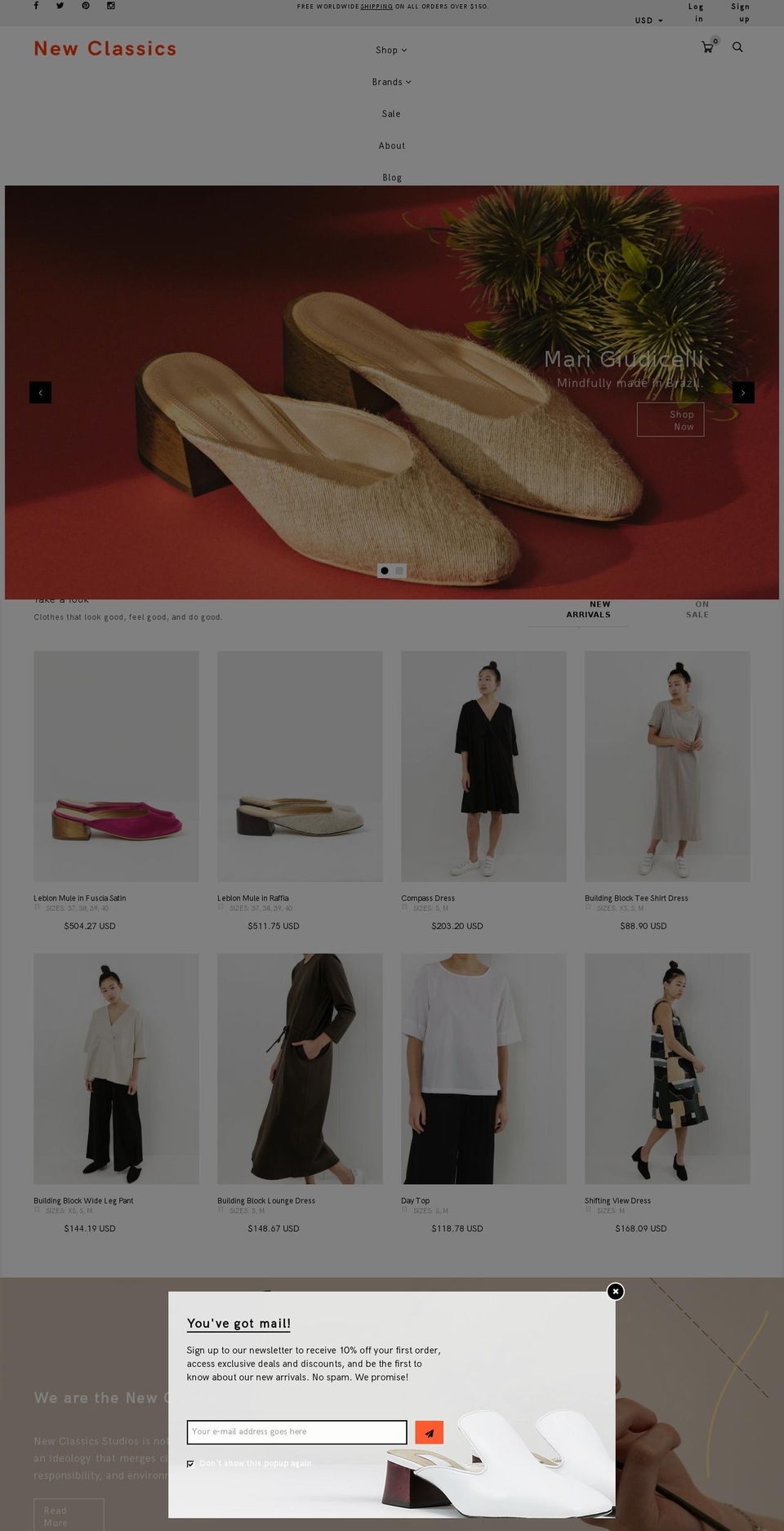 newclassics.ca shopify website screenshot