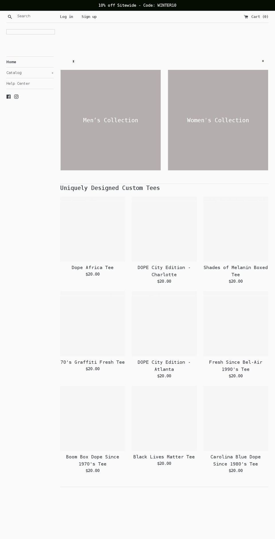 newclassictees.com shopify website screenshot