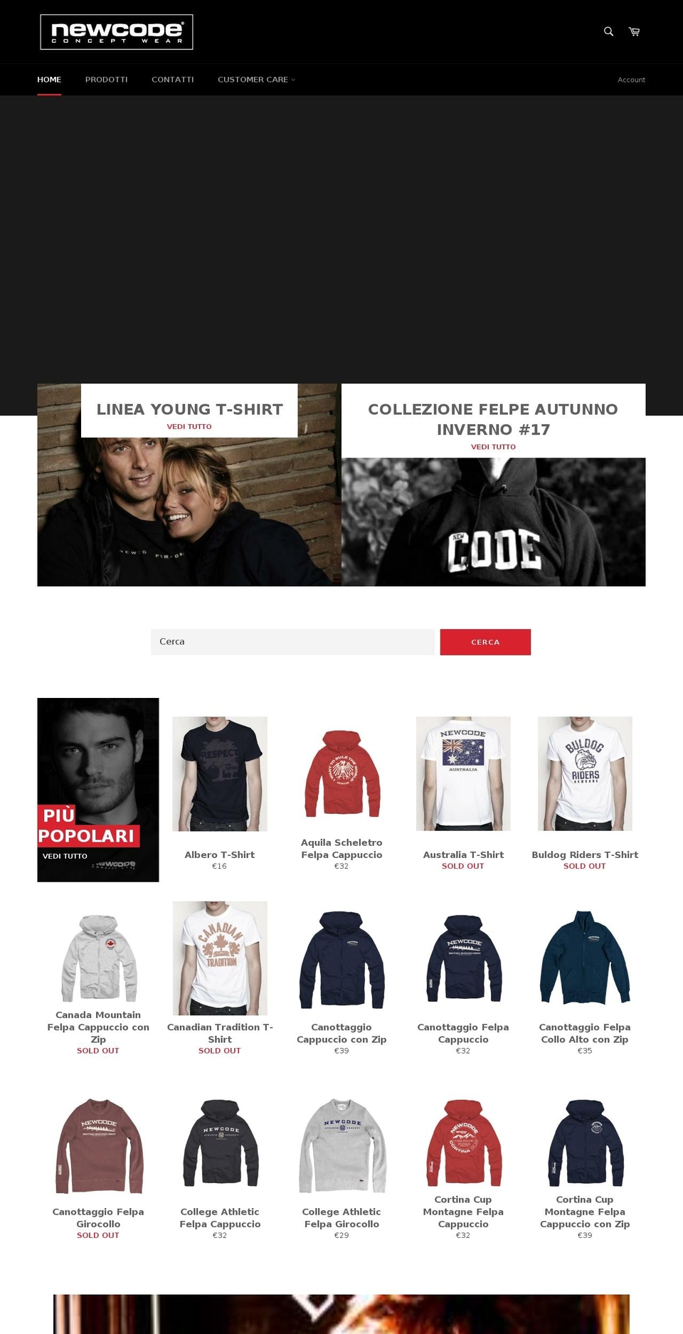 newcode.it shopify website screenshot