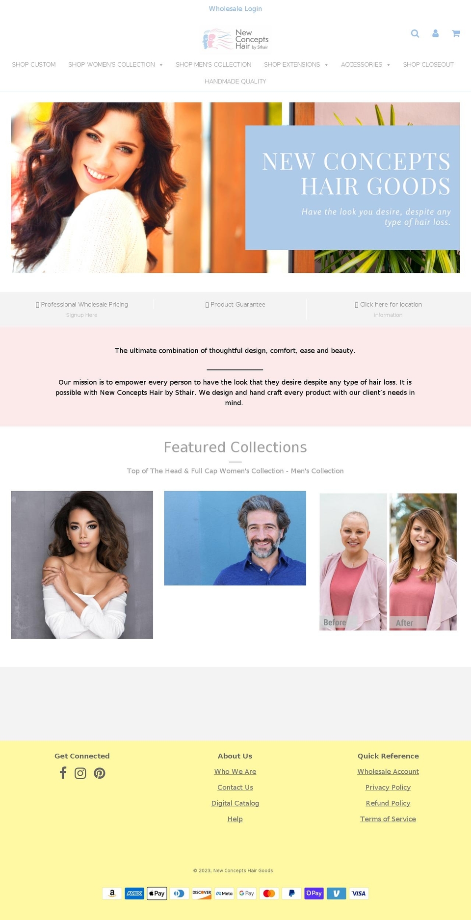 newconceptshairgoods.net shopify website screenshot