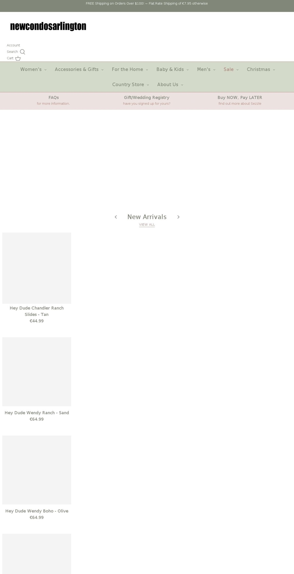 newcondosarlington.com shopify website screenshot