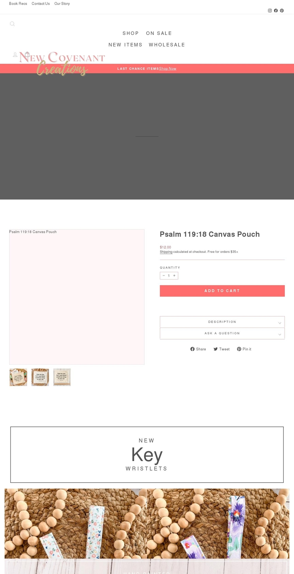 newcovenantcreations.com shopify website screenshot