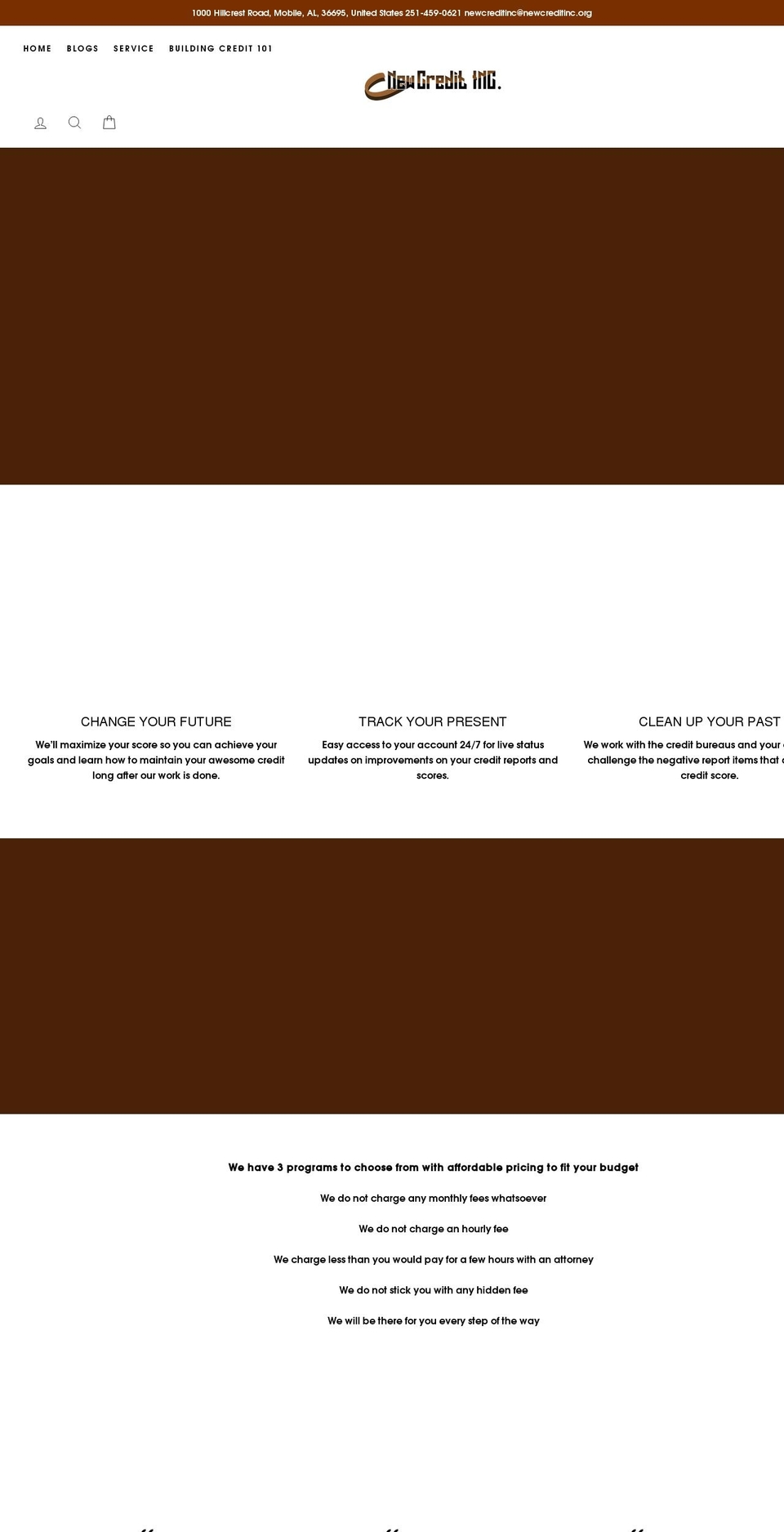 newcreditinc.org shopify website screenshot