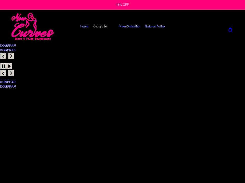 newcurvesboutique.com shopify website screenshot