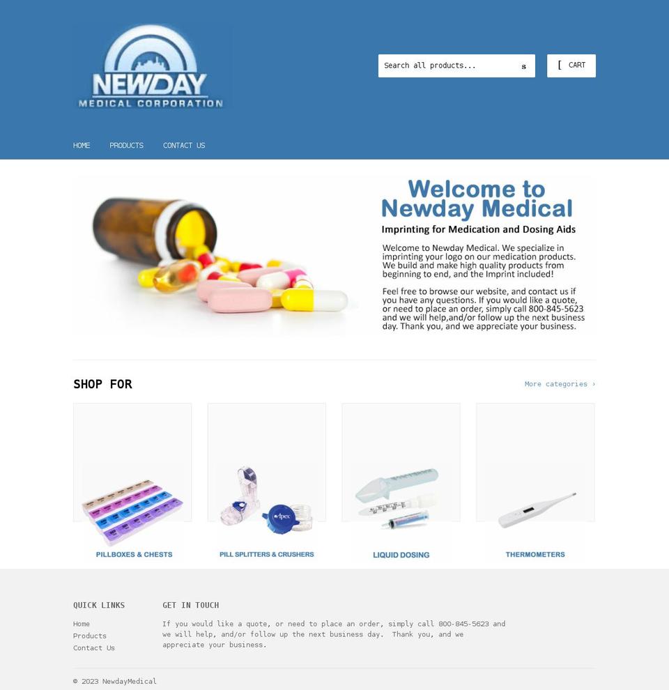 newdaymedical.com shopify website screenshot