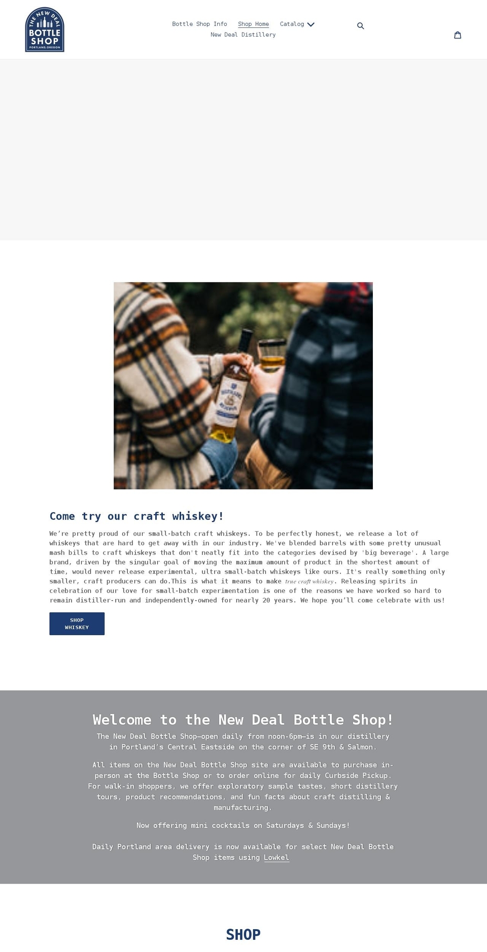 newdealbottleshop.com shopify website screenshot